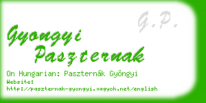 gyongyi paszternak business card